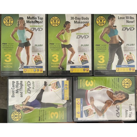Lot of 5 - Golds Gym DVD Boot Camp Exercise Workout DVD's - Picture 1 of 4